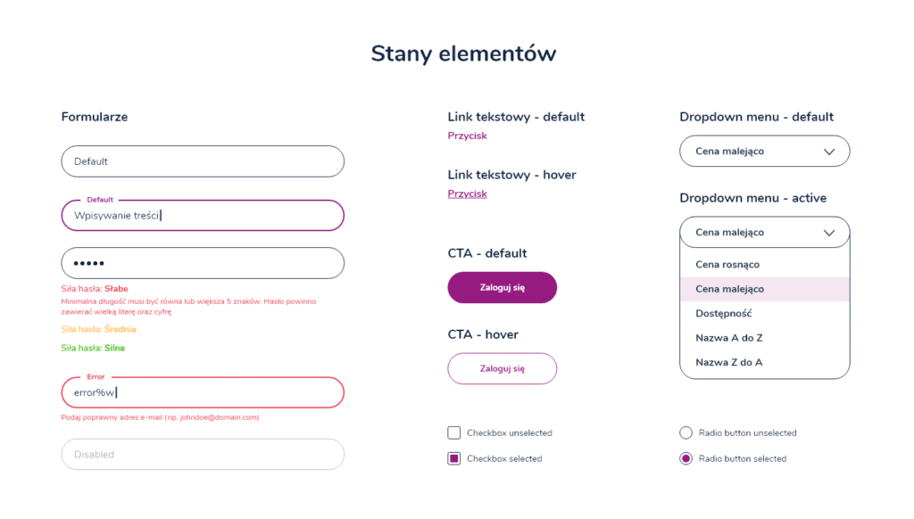 projekt graficzny strony internetowej