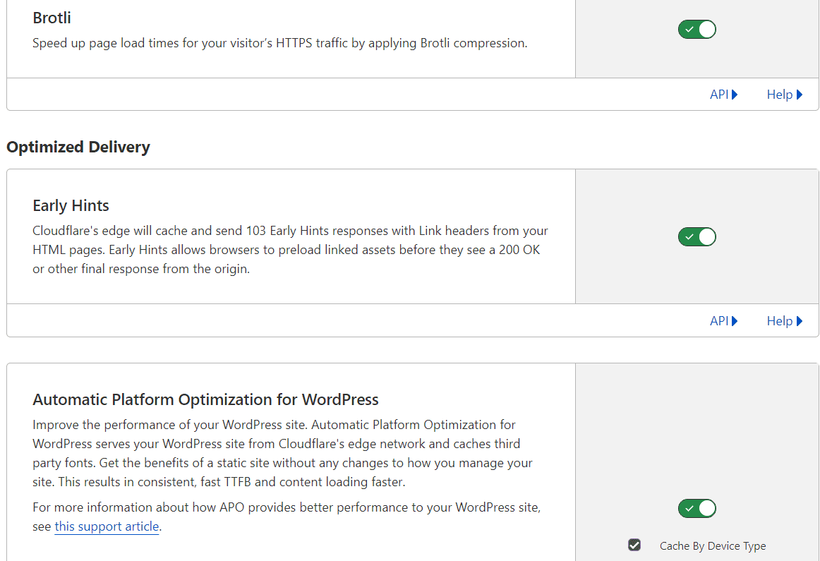 Jak włączyć APO dla WordPress w Cloudflare Włączone Brotli, Early Hints i Automatic Platform Optimization dla WordPress