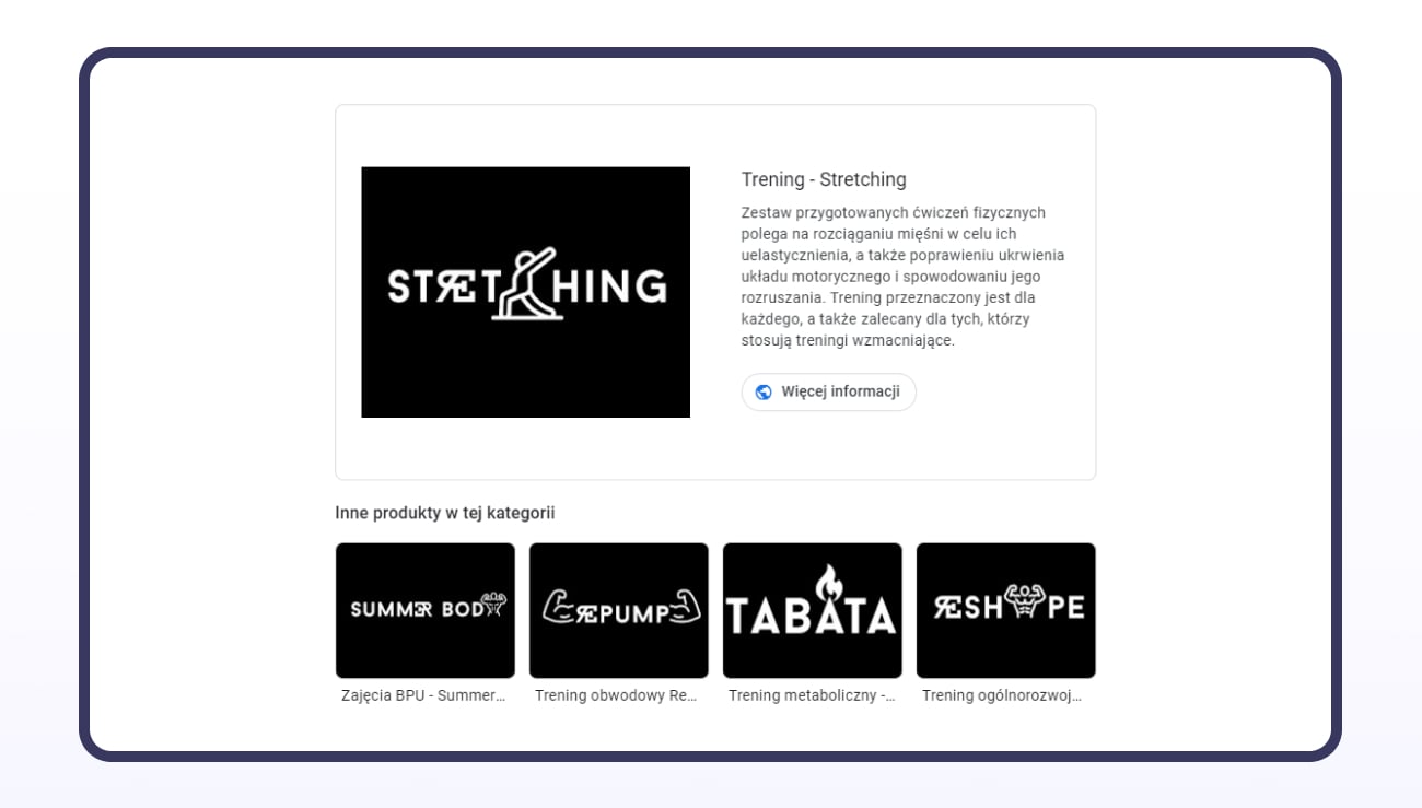 case study wizytówki google - dodanie usług i produktów